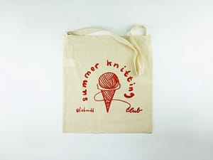 Summer Knitting Club tote bag