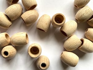 15mm Wooden Cord Ends