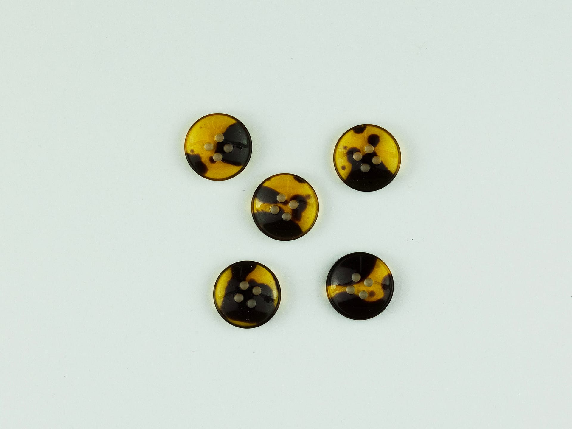 Bowl shaped imitation tortoise shell buttons 18mm - Wild and Woolly